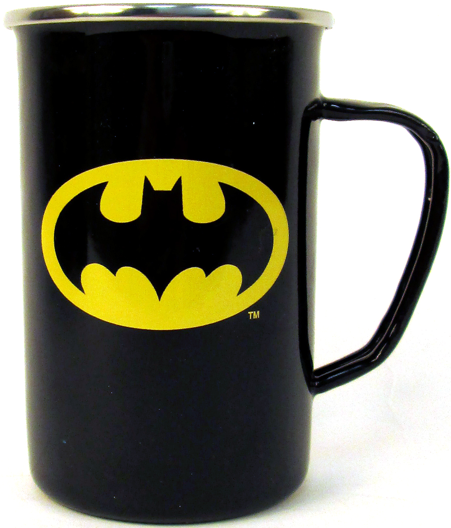 DC Comics 20-Ounce Enamelware Mug Batman Insignia