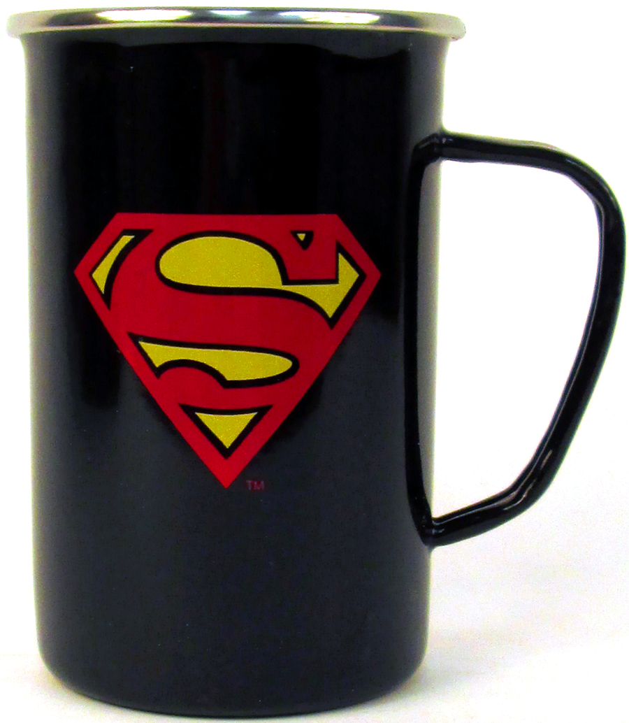 DC Comics 20-Ounce Enamelware Mug Superman Insignia