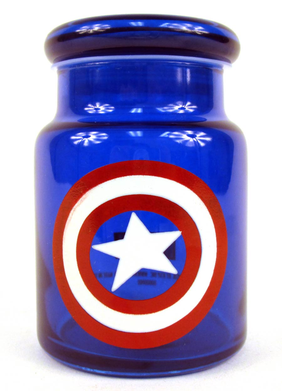 Marvel Comics 6-Ounce Glass Jar - Captain America Logo