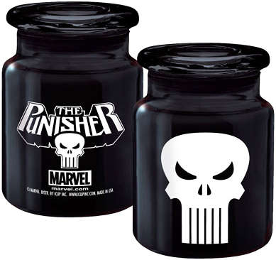 Marvel Comics 6-Ounce Glass Jar - Punisher Skull
