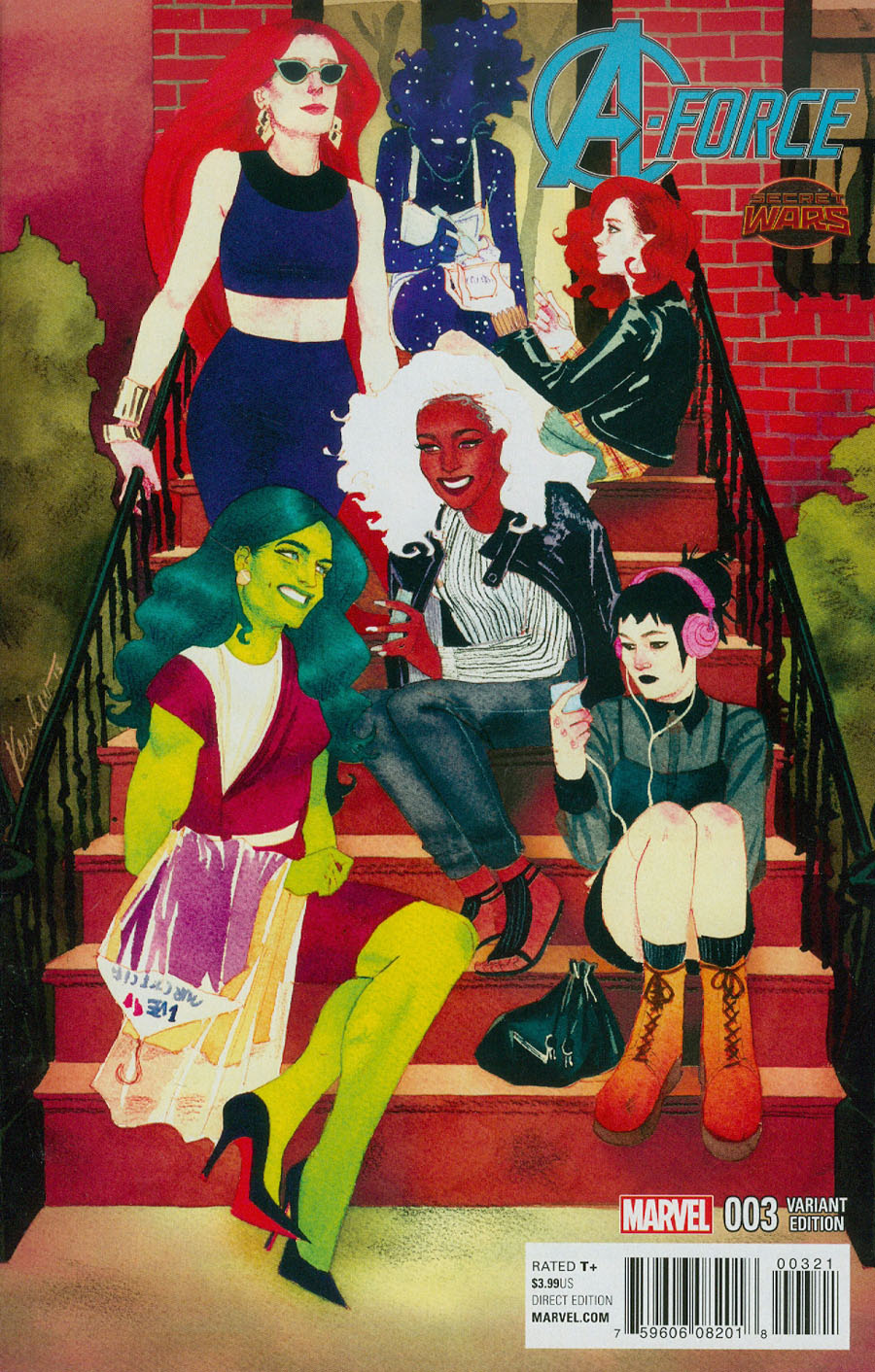 A-Force #3 Cover B Incentive Kevin Wada Variant Cover (Secret Wars Warzones Tie-In)