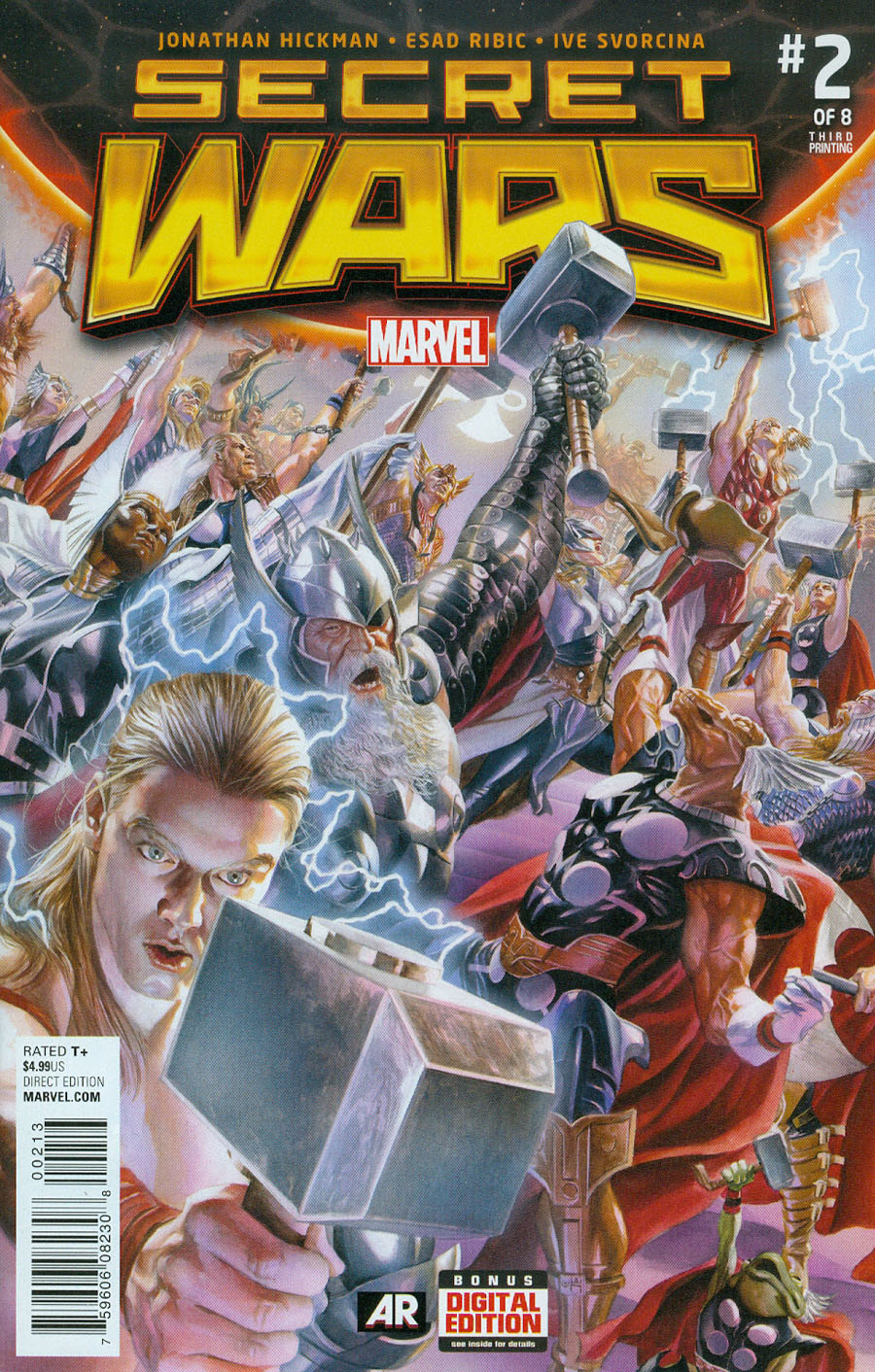 Secret Wars #2 Cover J 3rd Ptg Alex Ross Variant Cover