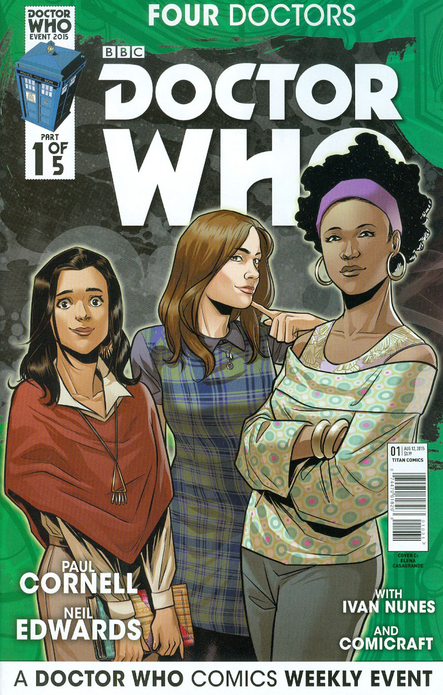 Doctor Who Event 2015 Four Doctors #1 Cover C Incentive Elena Casagrande Interlinking Companion Variant Cover