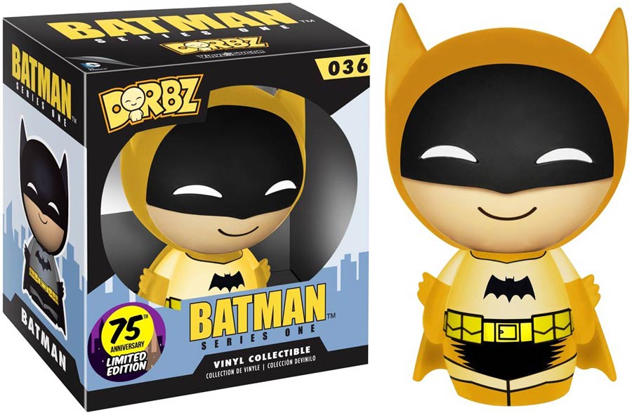Dorbz 036 Batman 75th Anniversary Yellow Rainbow Batman Vinyl Figure