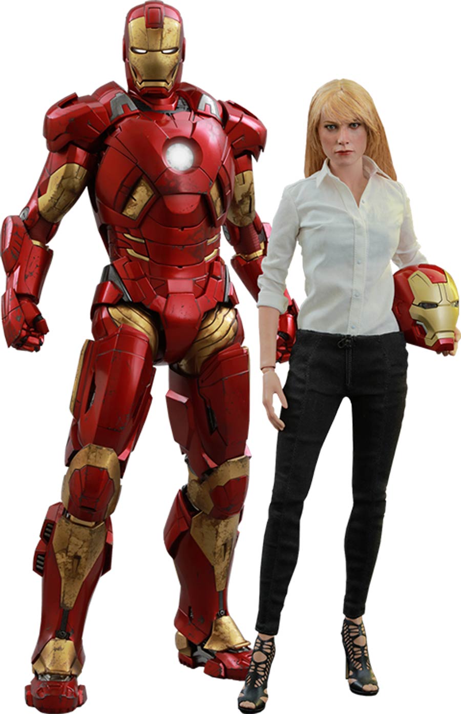Iron Man 3 Pepper Potts And Mark IX 12-Inch Action Figure Set