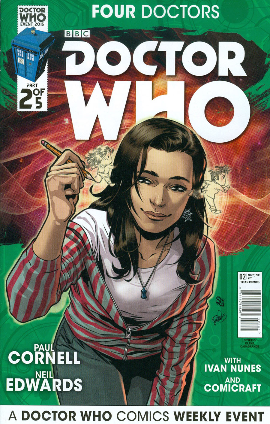 Doctor Who Event 2015 Four Doctors #2 Cover C Incentive Elena Casagrande Interlinking Companion Variant Cover