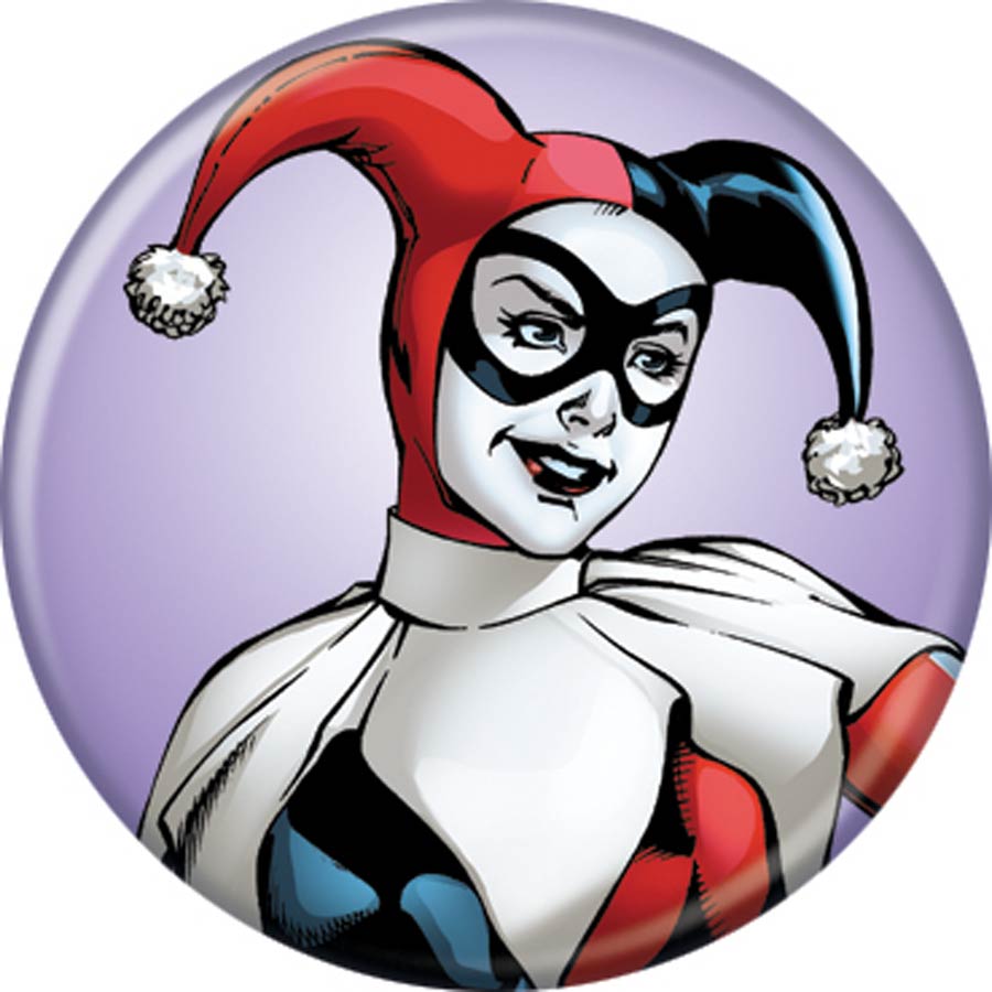 DC Comics 1.25-inch Button - New 52 Harley Quinn Black Red (84779)