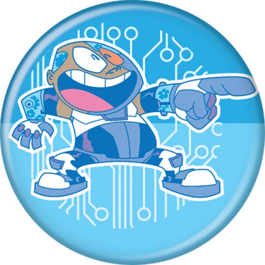 Teen Titans 1.25-Inch Button - Cyborg Blue (84808)