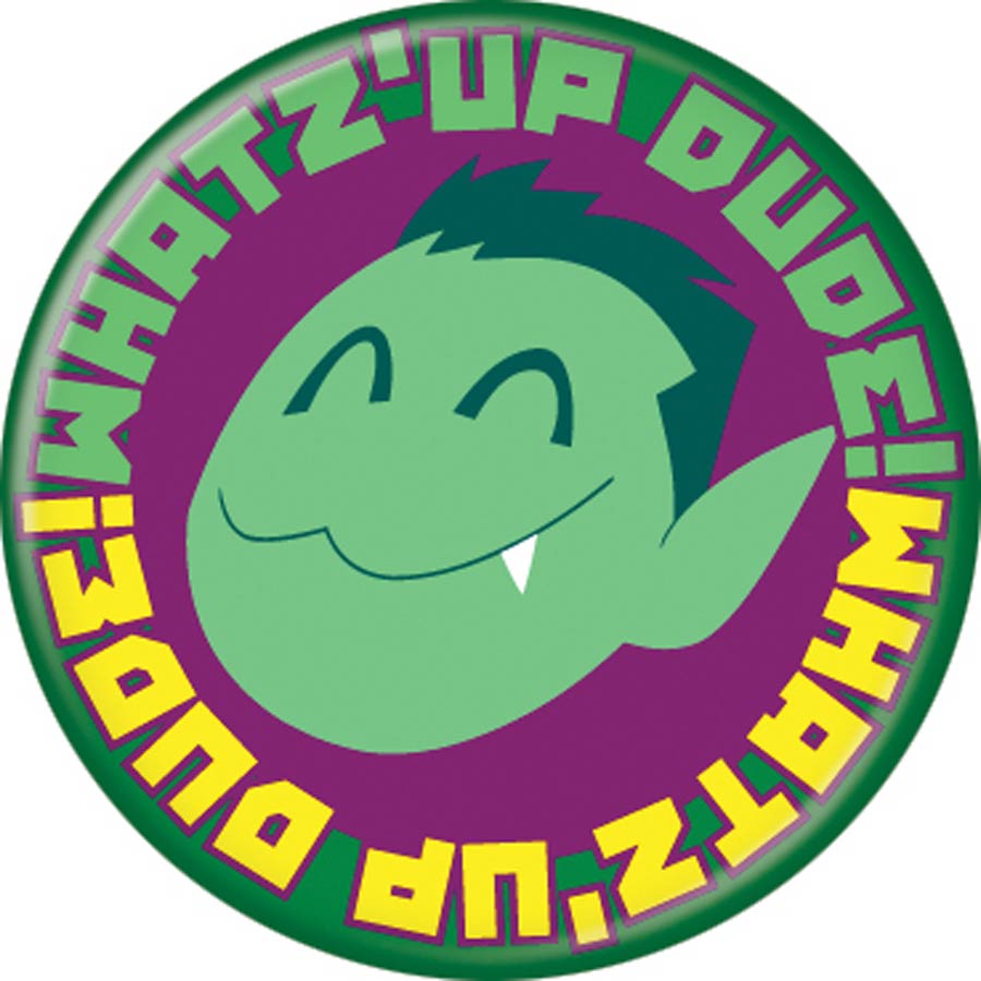 Teen Titans 1.25-Inch Button - Beast Boy Whaz Up (84811)