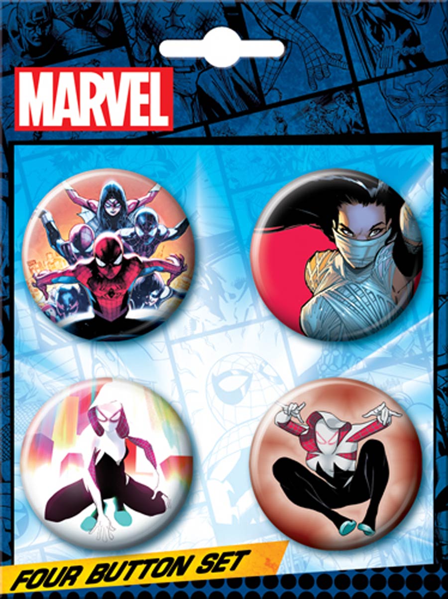 Marvel Comics 1.25-inch 4-Button Set - Spider-Verse (84590BT4)
