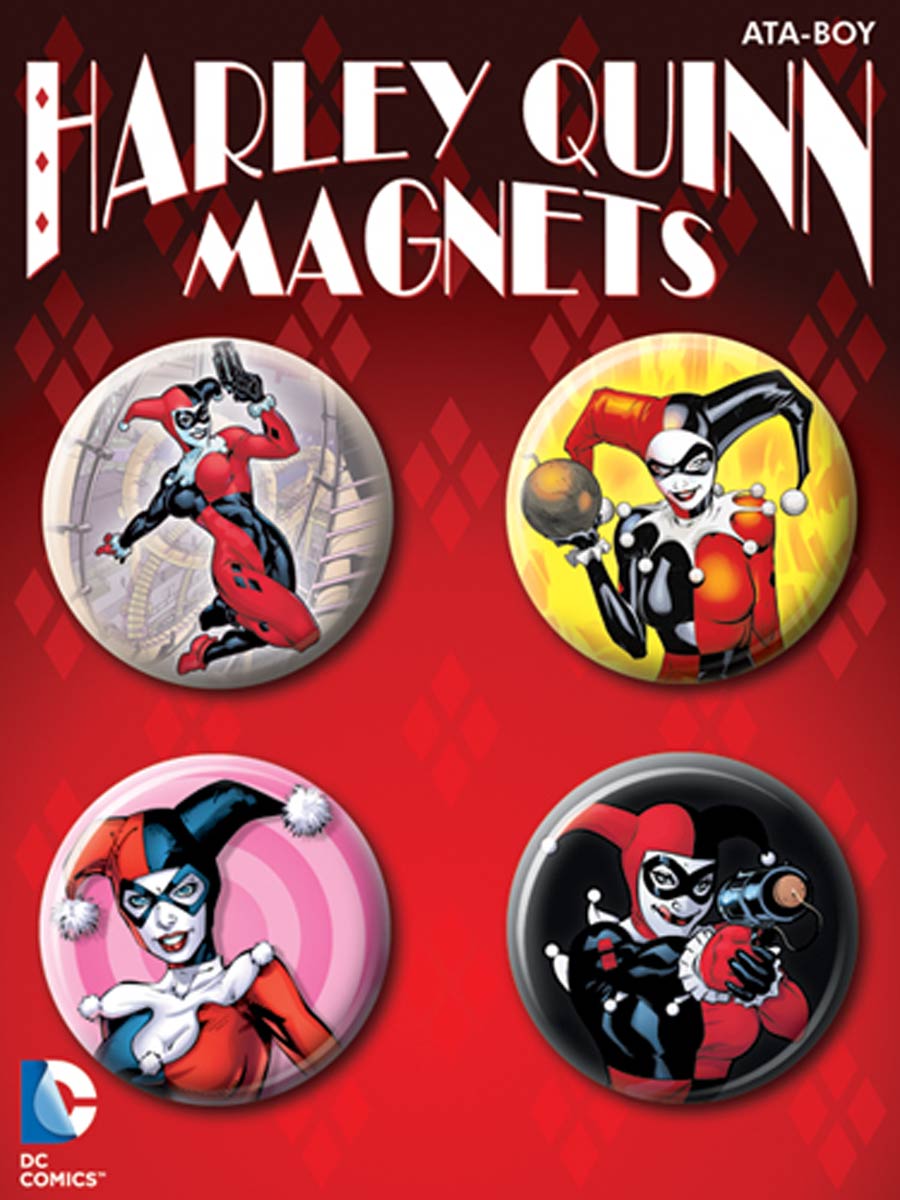 DC Comics 1.25-inch 4-Magnet Set - Harley Quinn (40203RM4)