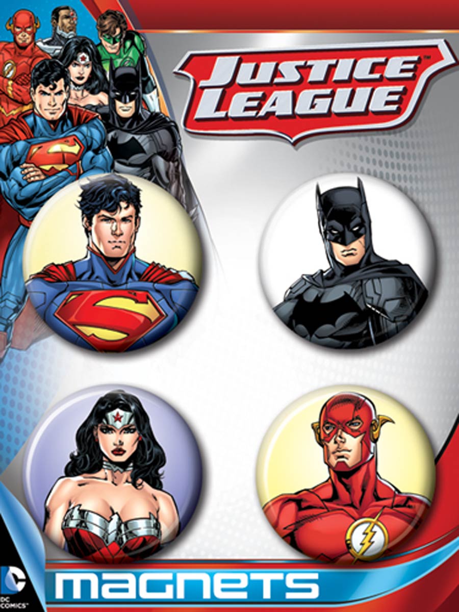 DC Comics 1.25-inch 4-Magnet Set - New 52 (40207RM4)