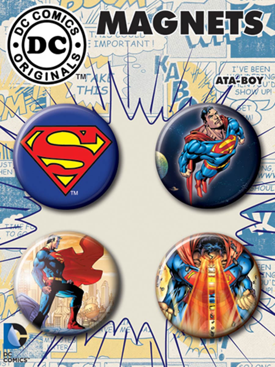 DC Comics 1.25-inch 4-Magnet Set - Superman (40211RM4)
