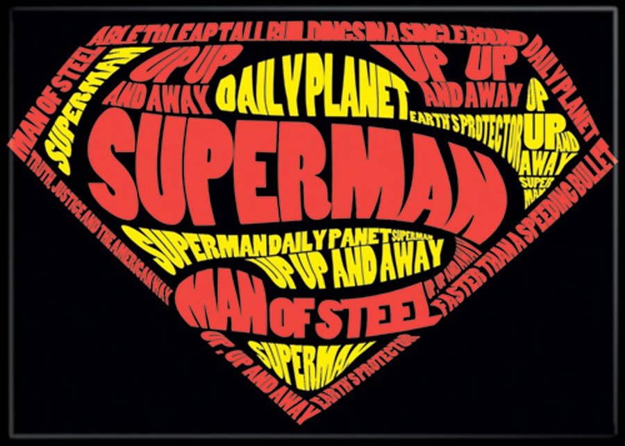 DC Comics 2.5x3.5-inch Magnet - Superman Logo In Words (71780DC)