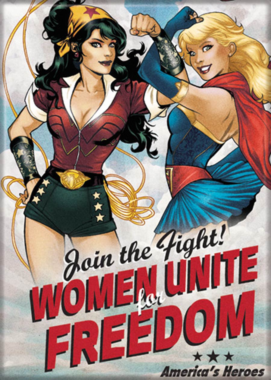 DC Comics 2.5x3.5-inch Magnet - Bombshells Wonder Woman And Supergirl (71741DC)