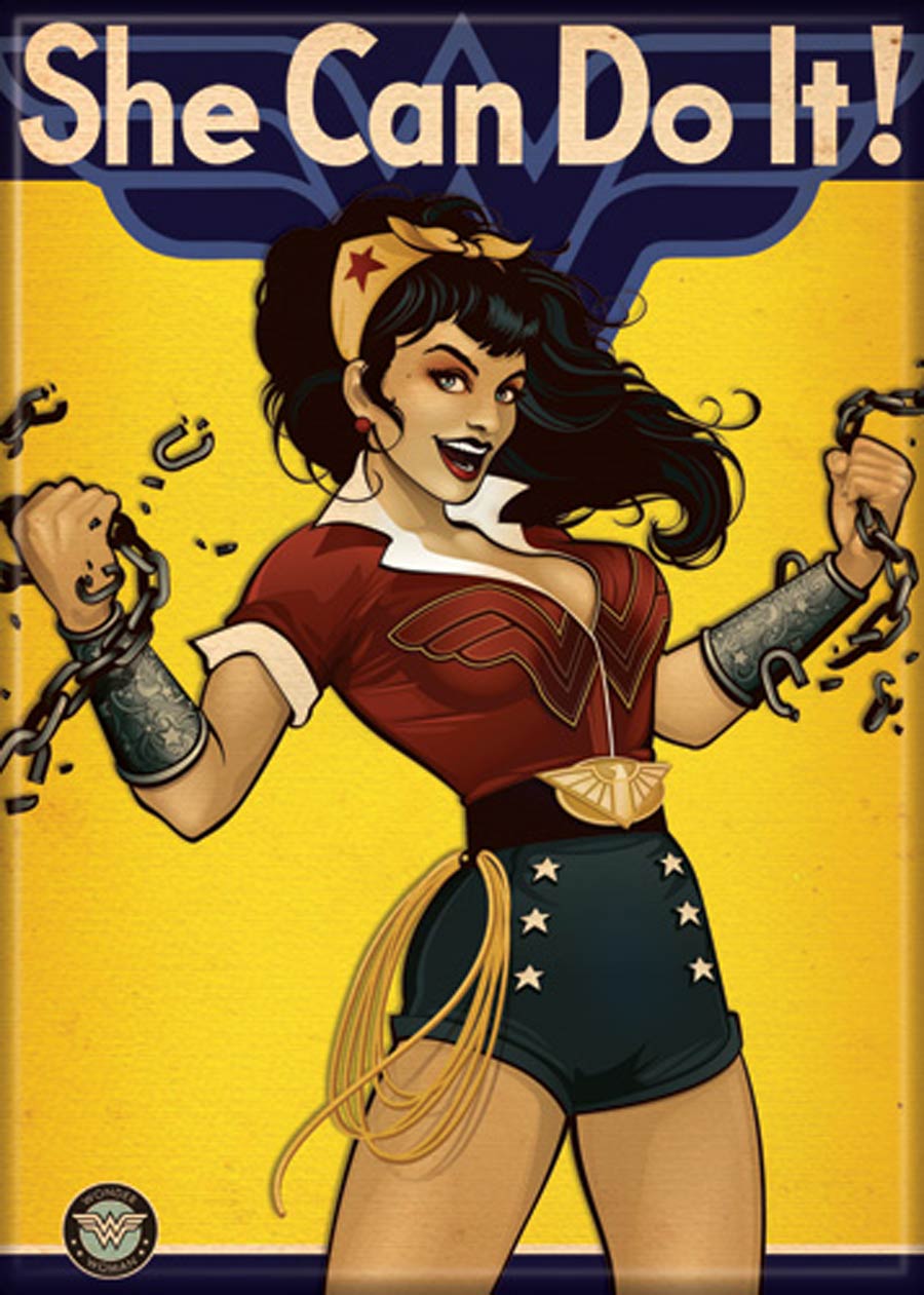 DC Comics 2.5x3.5-inch Magnet - Bombshells Wonder Woman We Can Do It (71768DC)