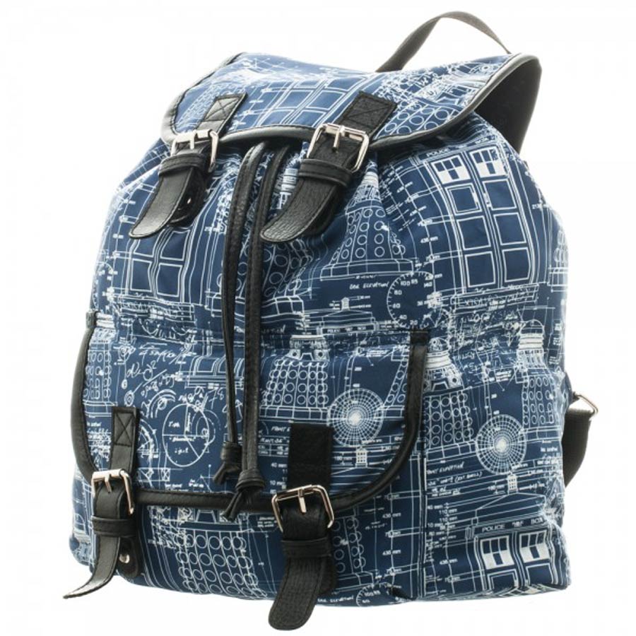 Doctor Who Blue Print Sublimated Knapsack