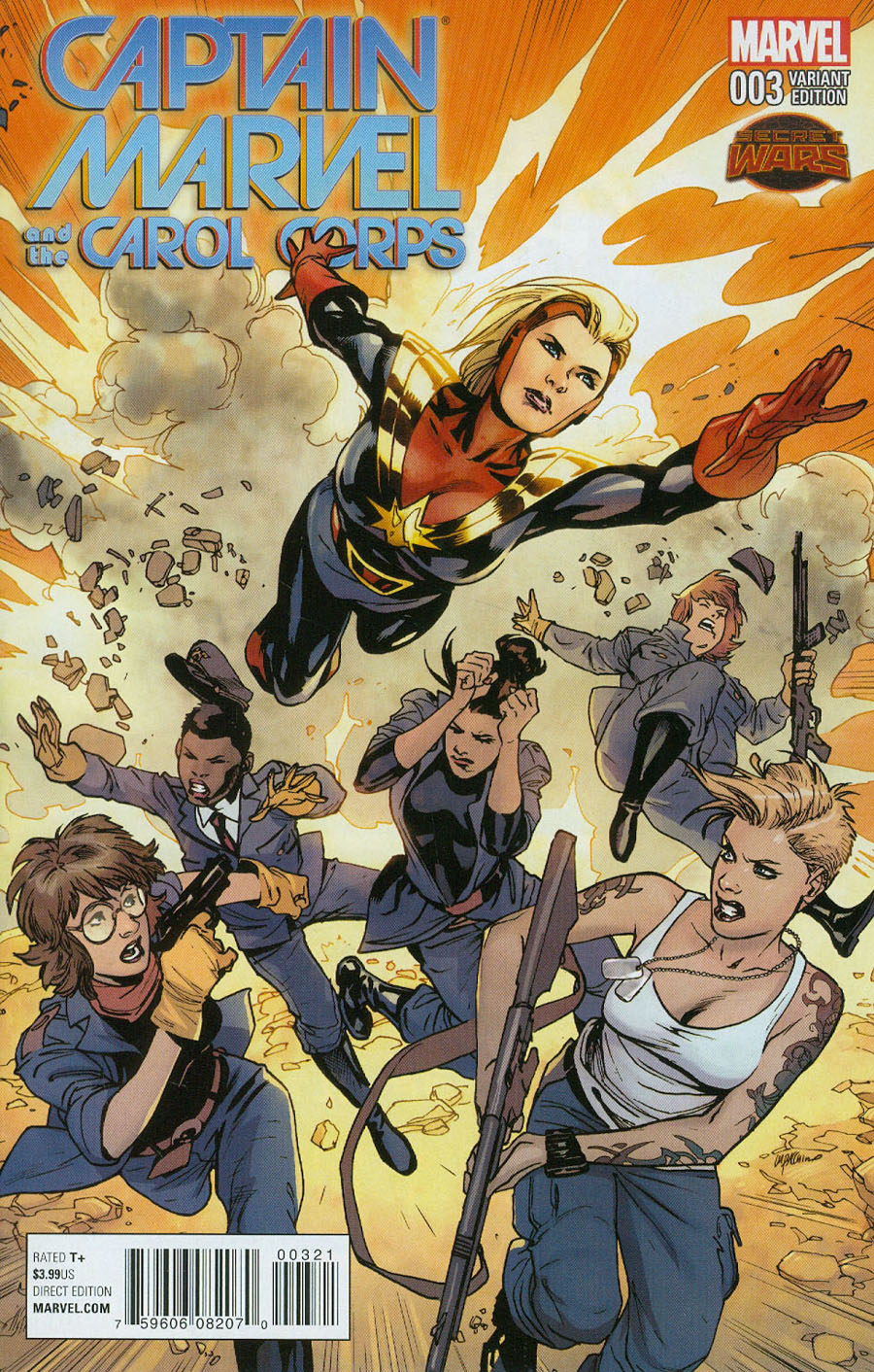 Captain Marvel And The Carol Corps #3 Cover B Incentive Emanuela Lupacchino Variant Cover (Secret Wars Warzones Tie-In)