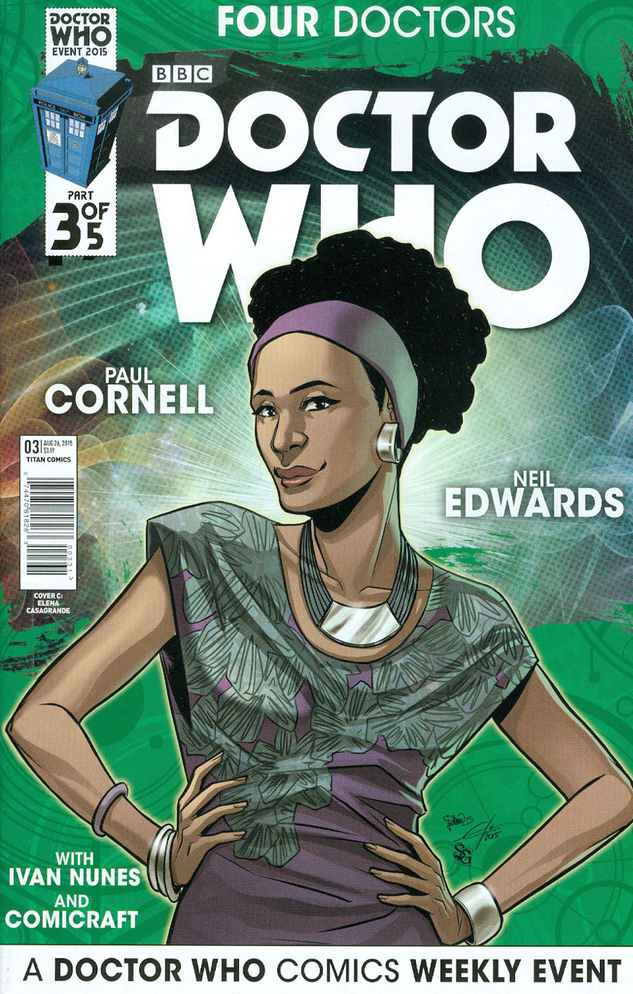 Doctor Who Event 2015 Four Doctors #3 Cover C Incentive Elena Casagrande Interlinking Companion Variant Cover