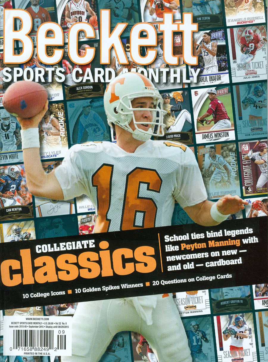 Beckett Sports Card Monthly Vol 32 #9 Sep 2015