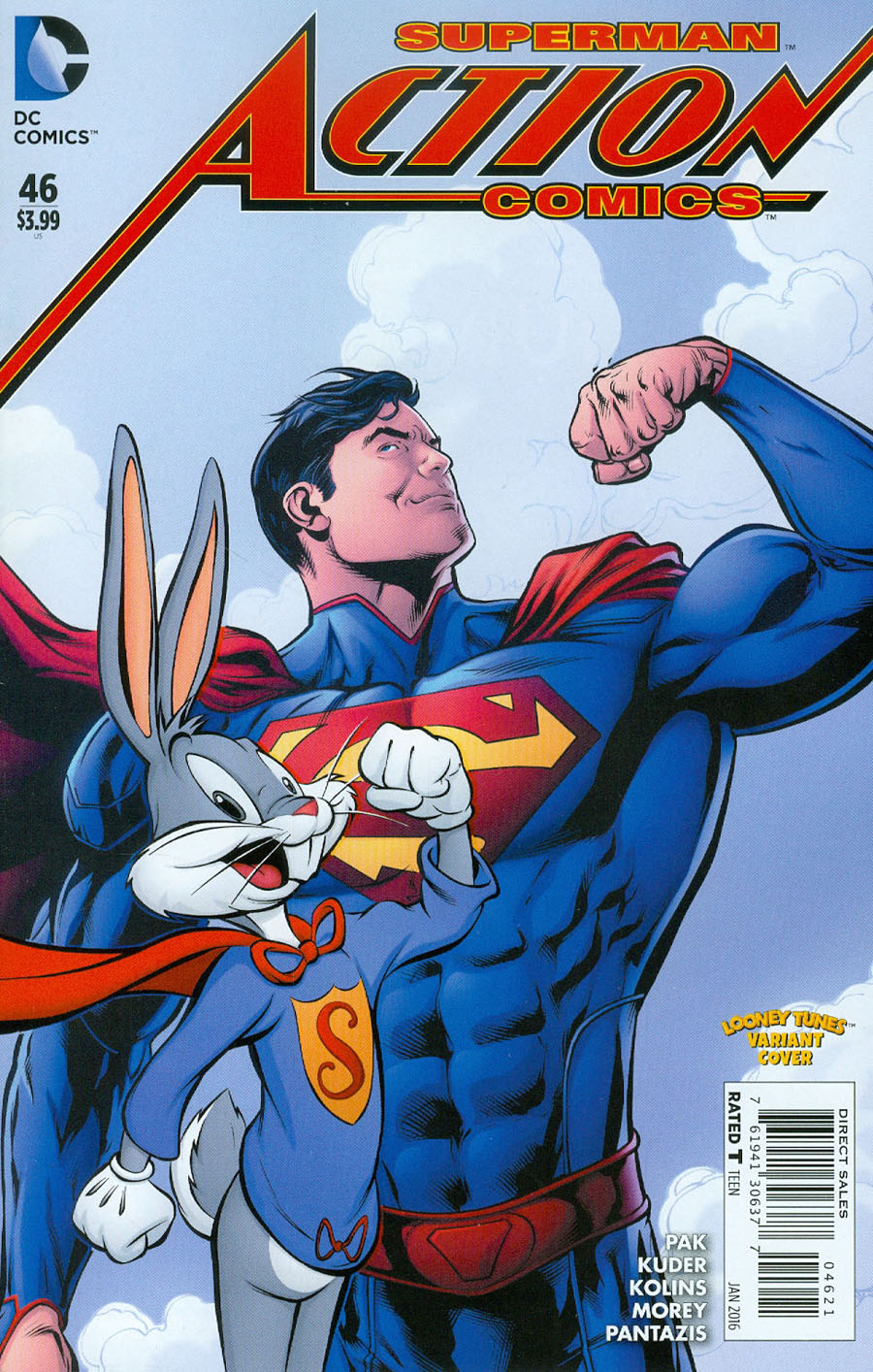 Action Comics Vol 2 #46 Cover B Variant Neil Edwards & Warner Bros Animation DC x Looney Tunes Cover