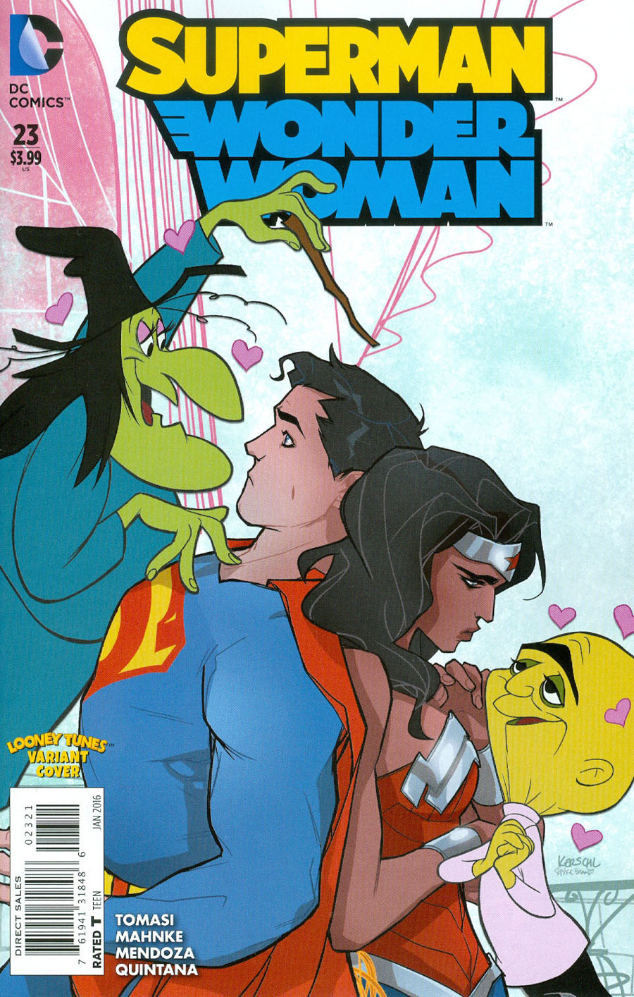 Superman Wonder Woman #23 Cover B Variant Karl Kerschl & Warner Bros Animation DC x Looney Tunes Cover