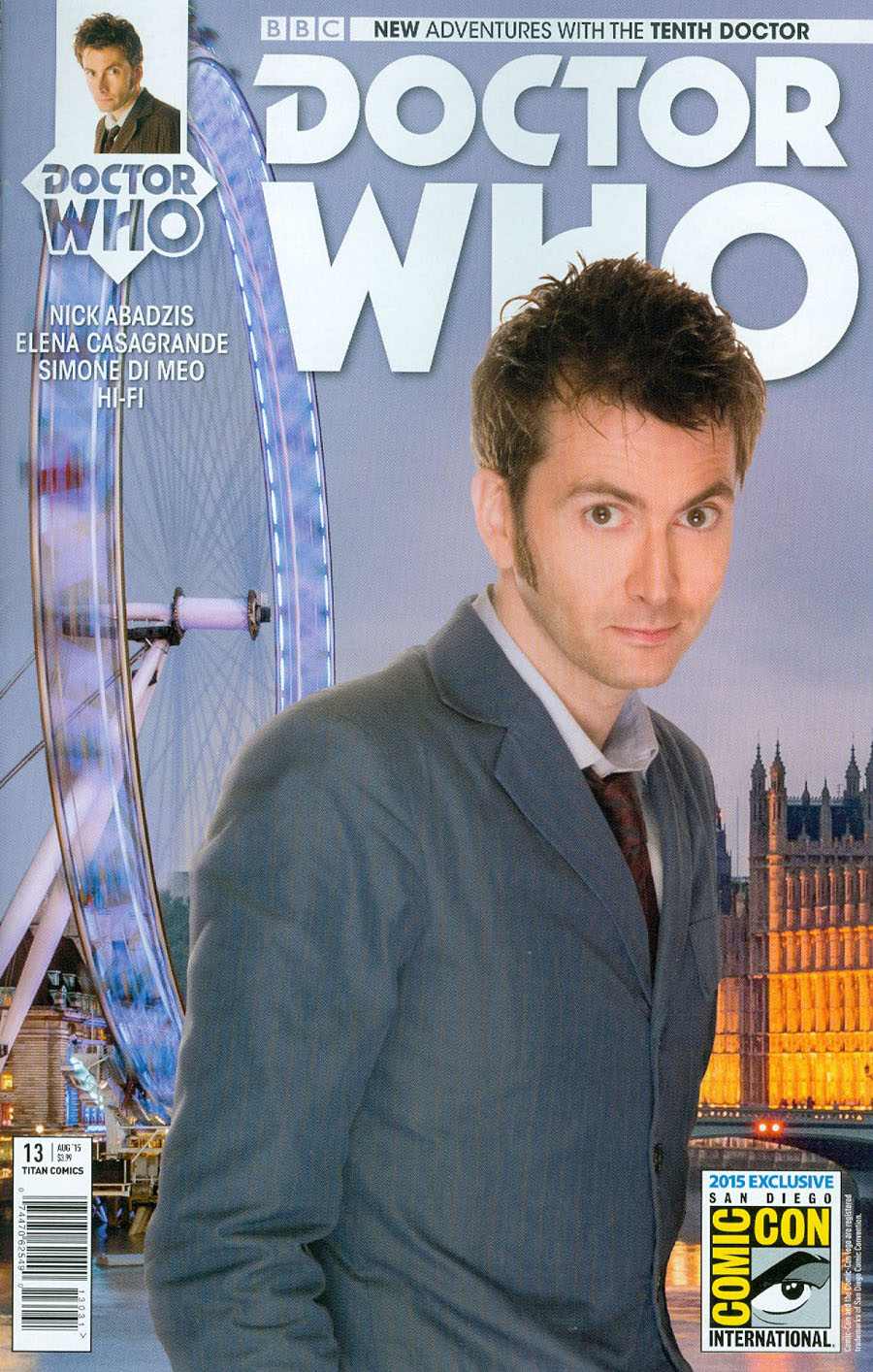 Doctor Who 10th Doctor #13 Cover C SDCC 2015 Exclusive Photo Variant Cover