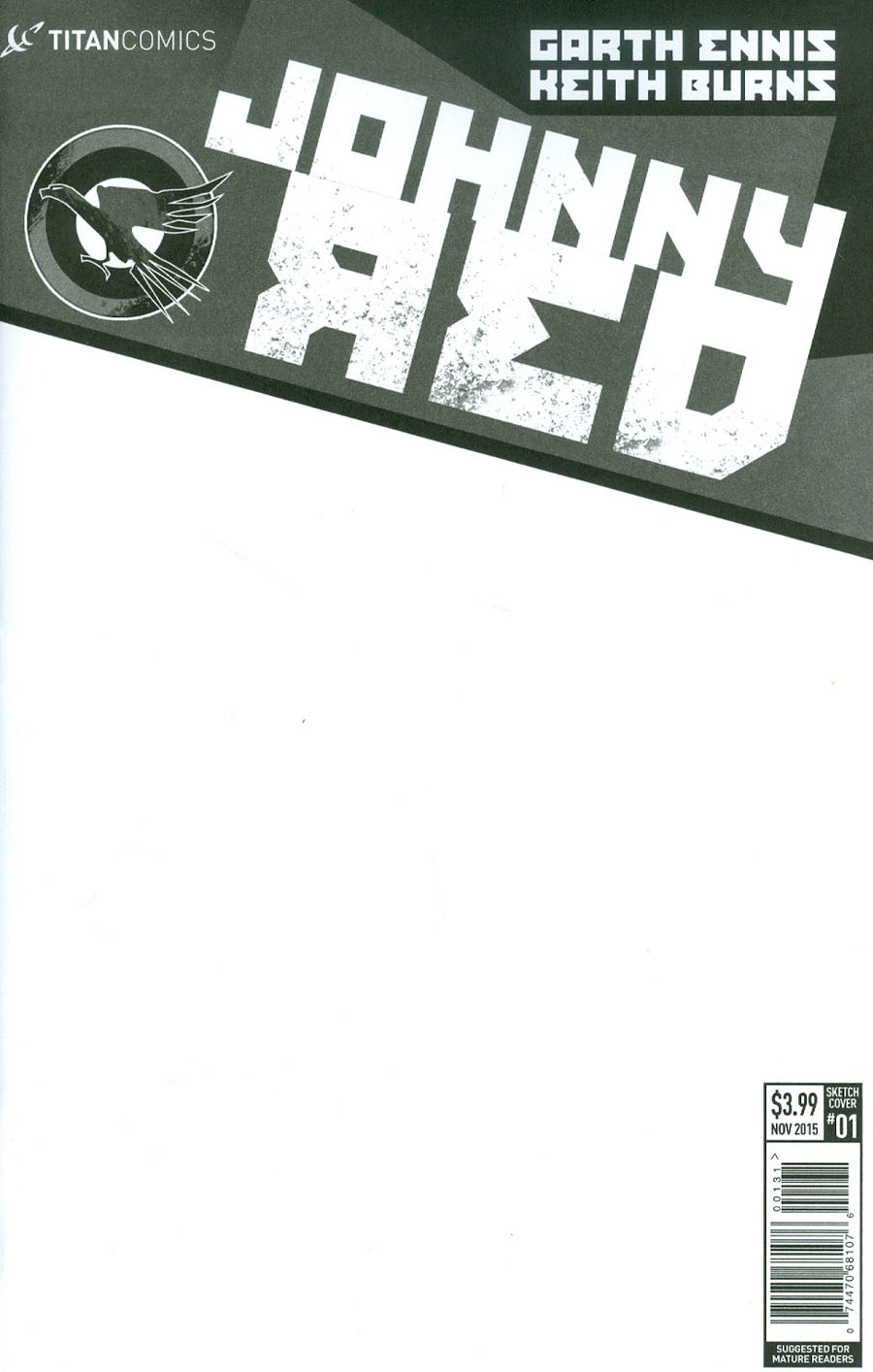 Johnny Red #1 Cover C Variant Blank Cover