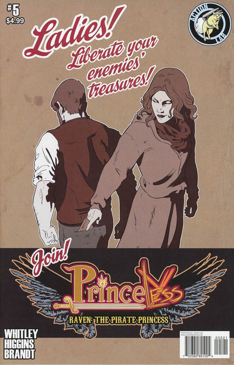 Princeless Raven The Pirate Princess #5 Cover B Variant Rosy Higgins & Ted Brandt Join Raven Cover