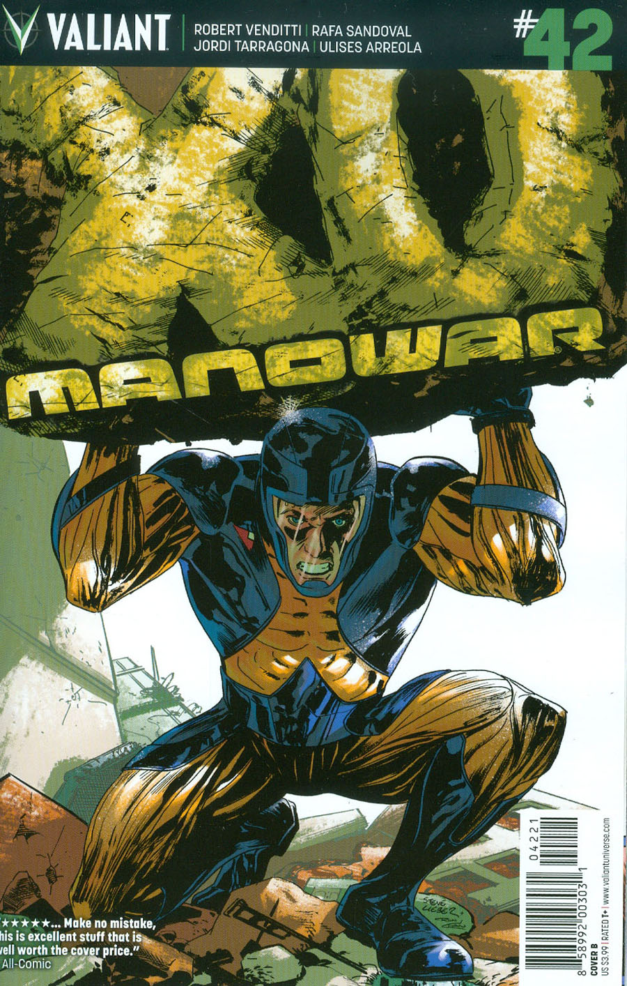 X-O Manowar Vol 3 #42 Cover B Variant Steve Lieber Cover