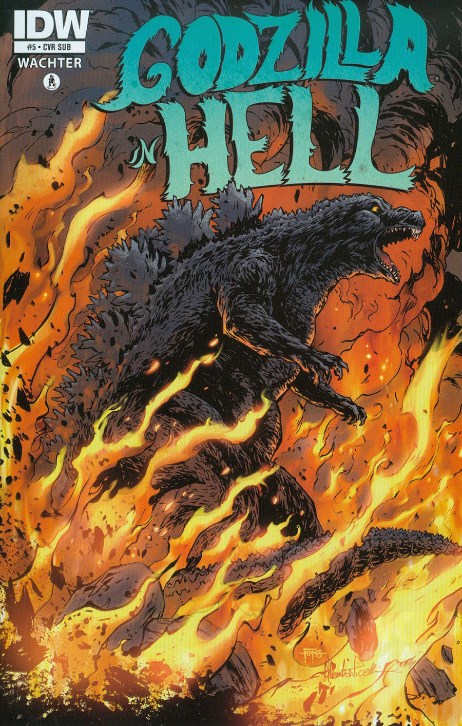 Godzilla In Hell #5 Cover B Variant Alberto Ponticelli Subscription Cover