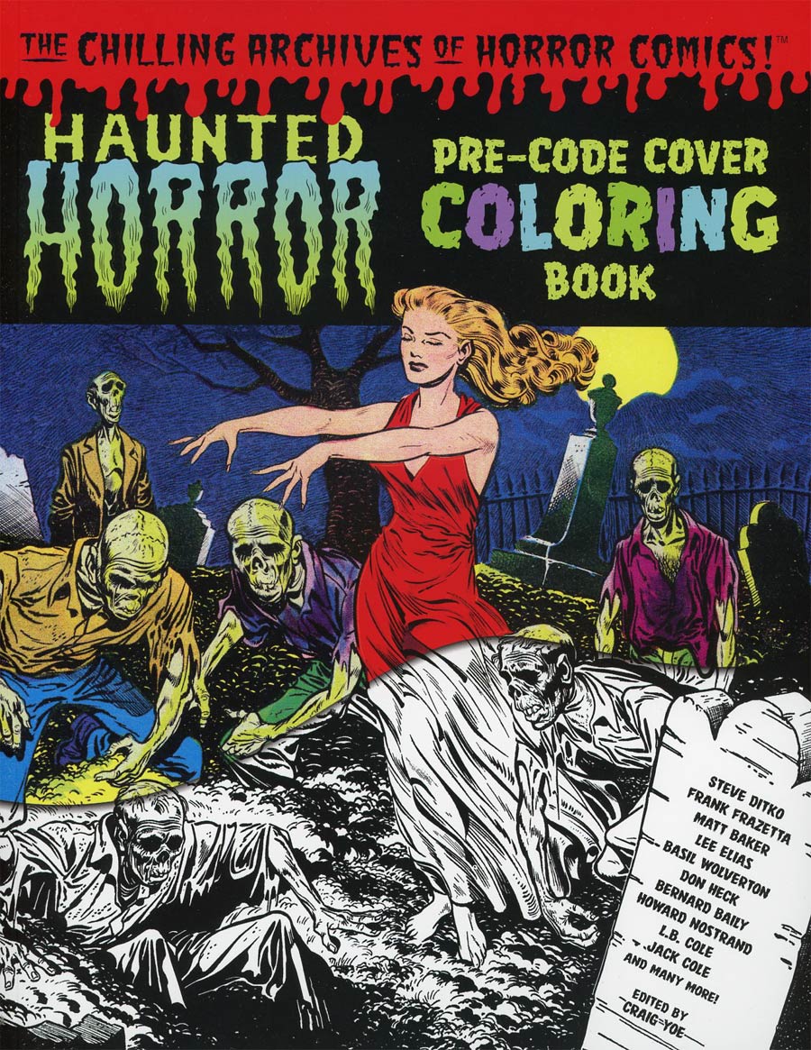 Haunted Horror Pre-Code Cover Adult Coloring Book Vol 1 TP