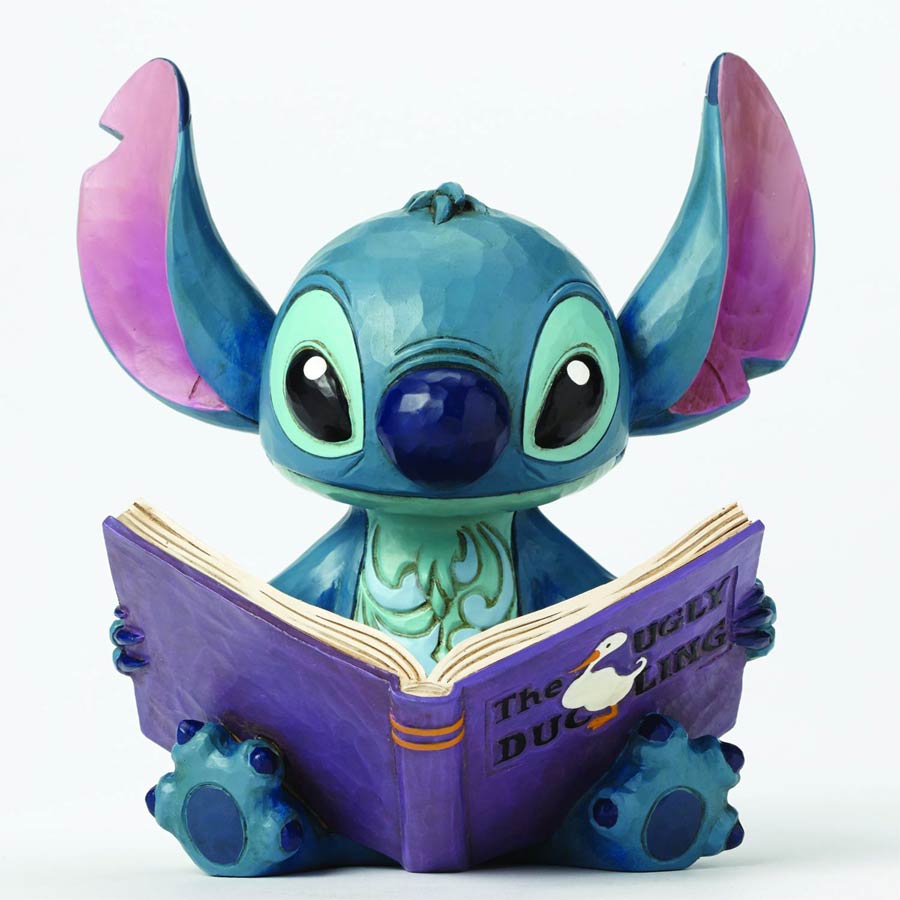 Disney Traditions Stitch With Storybook Figurine