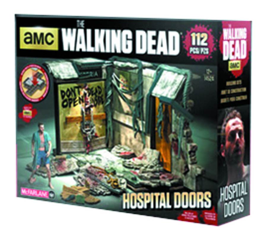 Walking Dead TV Building Set Hospital Doors Case