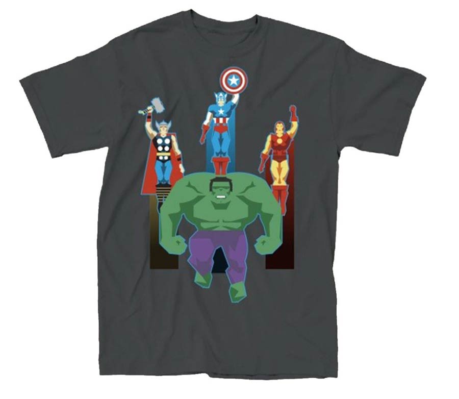 Avengers Minimal Charcoal T-Shirt Large