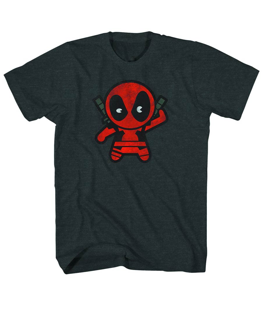 Deadpool Tinypool Charcoal Heather T-Shirt Large