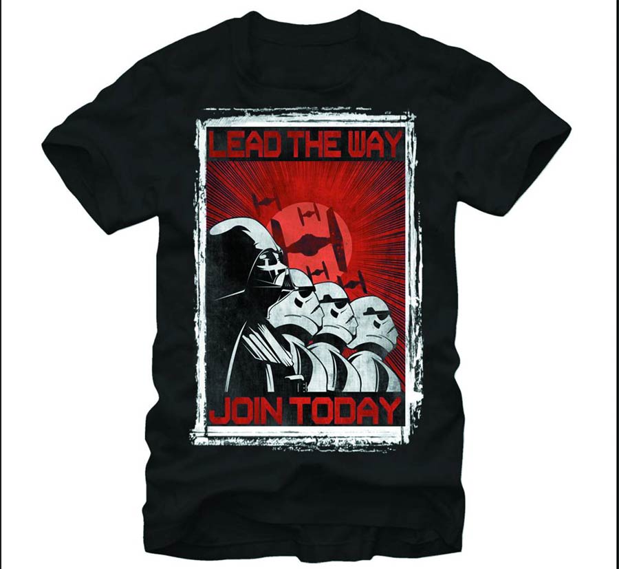 Star Wars Lead The Way Join Today Black T-Shirt Large