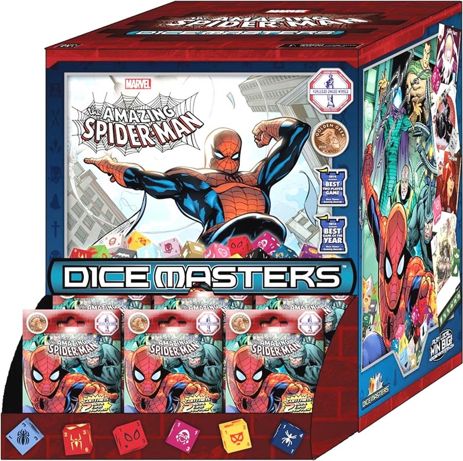 Marvel Dice Masters Amazing Spider-Man Gravity Feed Display Of 90 Booster Packs