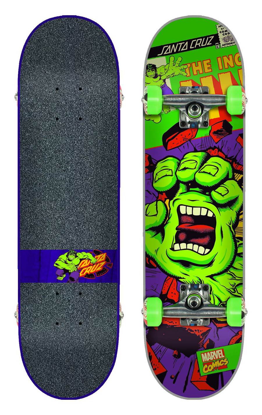 Marvel SK8 Complete Skateboard - Hulk Screaming Hand Regular