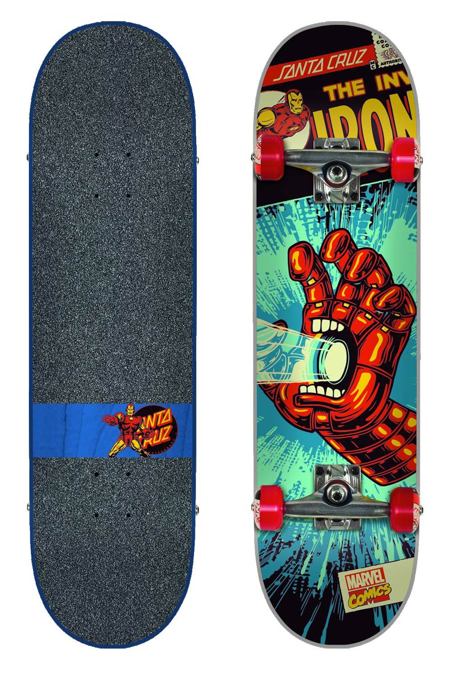 Marvel SK8 Complete Skateboard - Iron Man Screaming Hand Mid