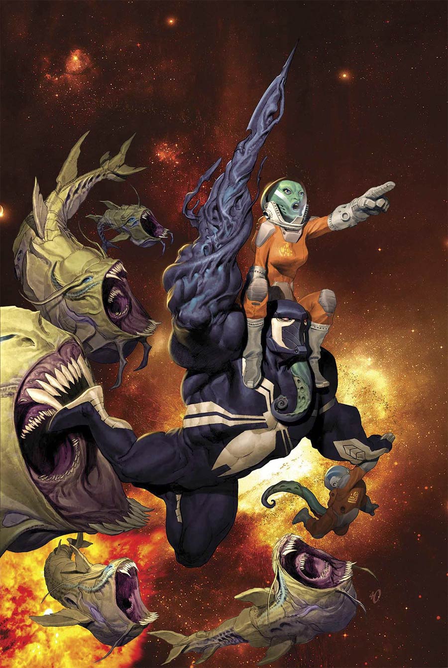 Venom Space Knight #1 By Ariel Olivetti Poster