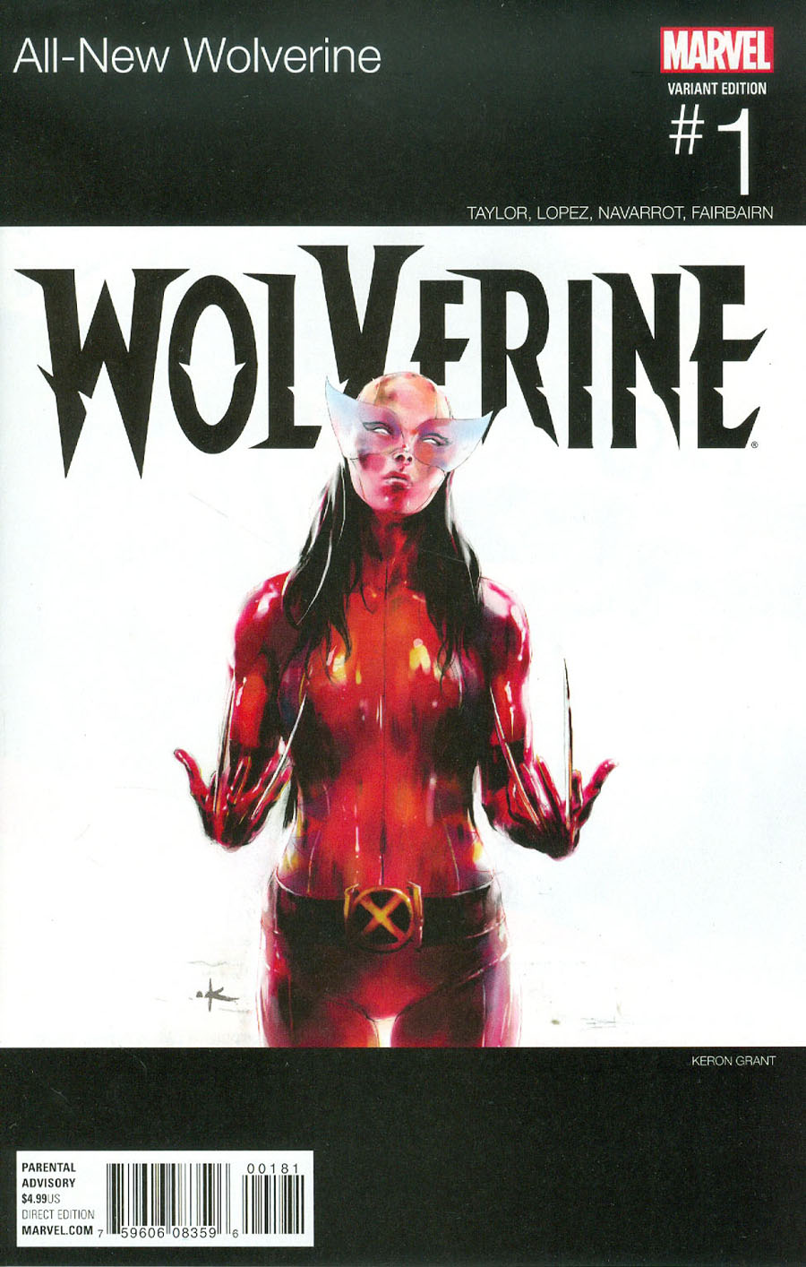 All-New Wolverine #1 Cover B Variant Keron Grant Marvel Hip-Hop Cover