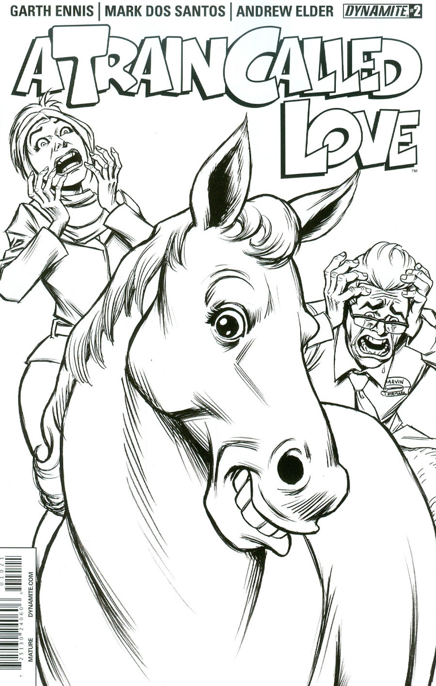 Train Called Love #2 Cover B Incentive Russ Braun Black & White Cover