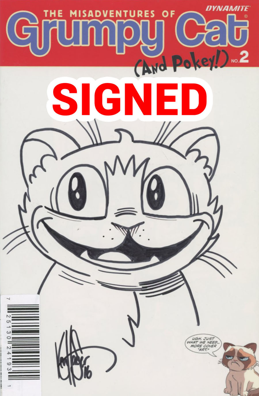 Grumpy Cat #2 Cover F Rare Ken Haeser Hand-Drawn Sketch Variant Cover
