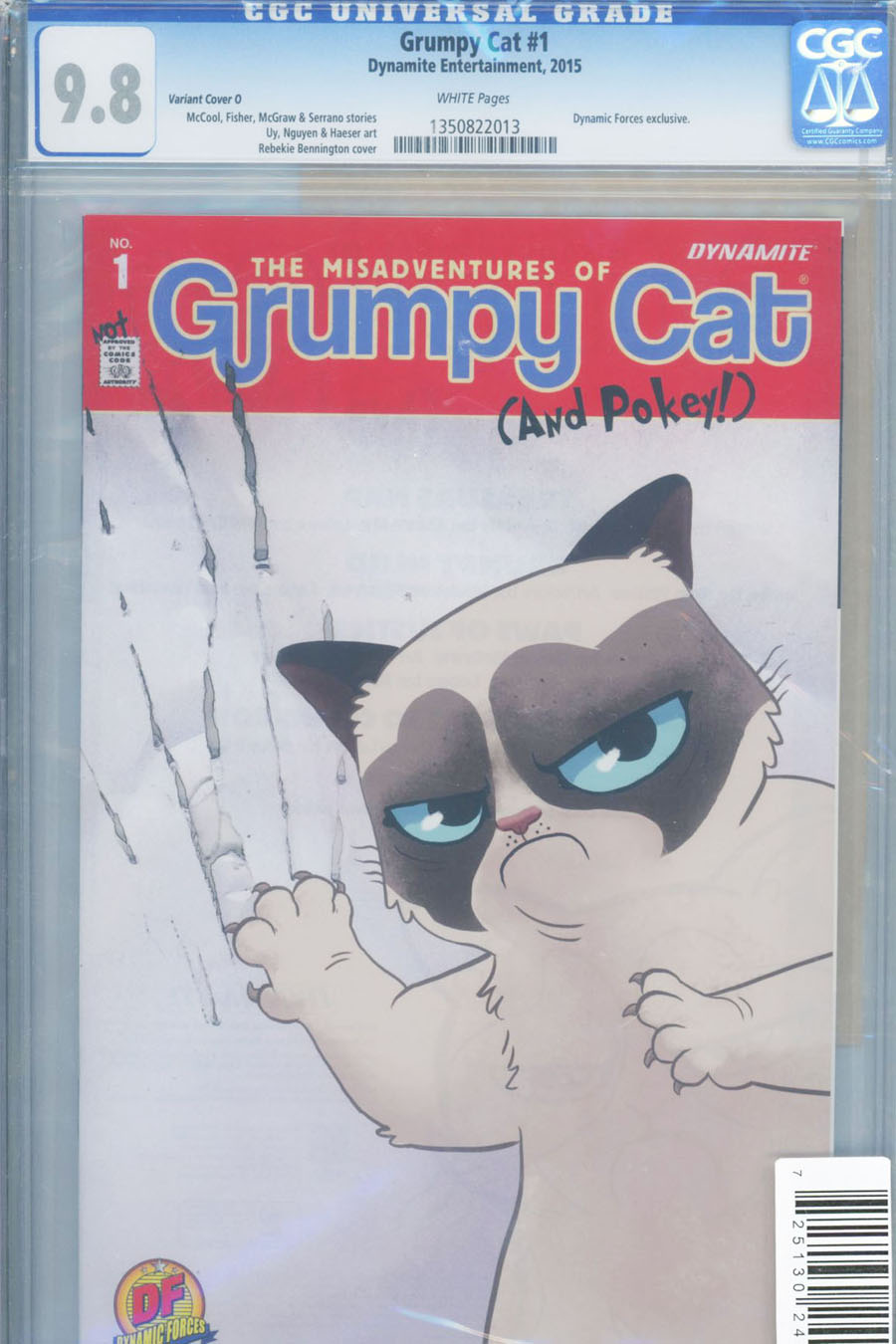 Grumpy Cat #1 Cover M DF Exclusive Rebekie Bennington Variant Cover CGC Graded
