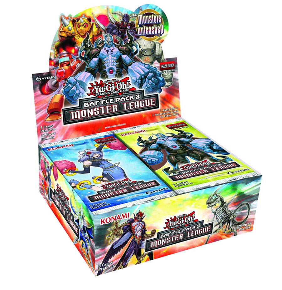 Yu-Gi-Oh Battle Pack 3 Monster League Display Of 36 Booster Packs