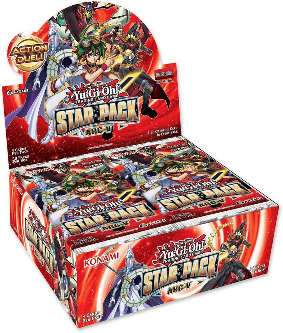 Yu-Gi-Oh Arc-V Star Pack Display Of 50 Booster Packs
