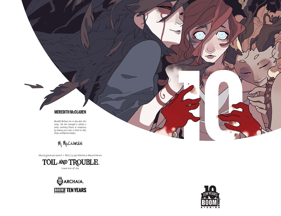 Toil And Trouble #1 Cover B Incentive Meredith McClaren BOOM 10 Years Anniversary Virgin Variant Cover