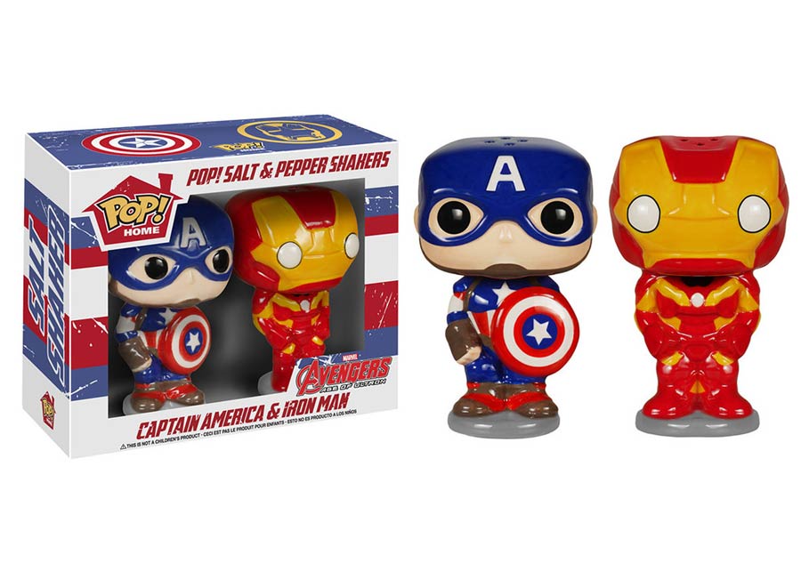 POP Home Marvel Comics Captain America And Iron Man Salt And Pepper Shakers