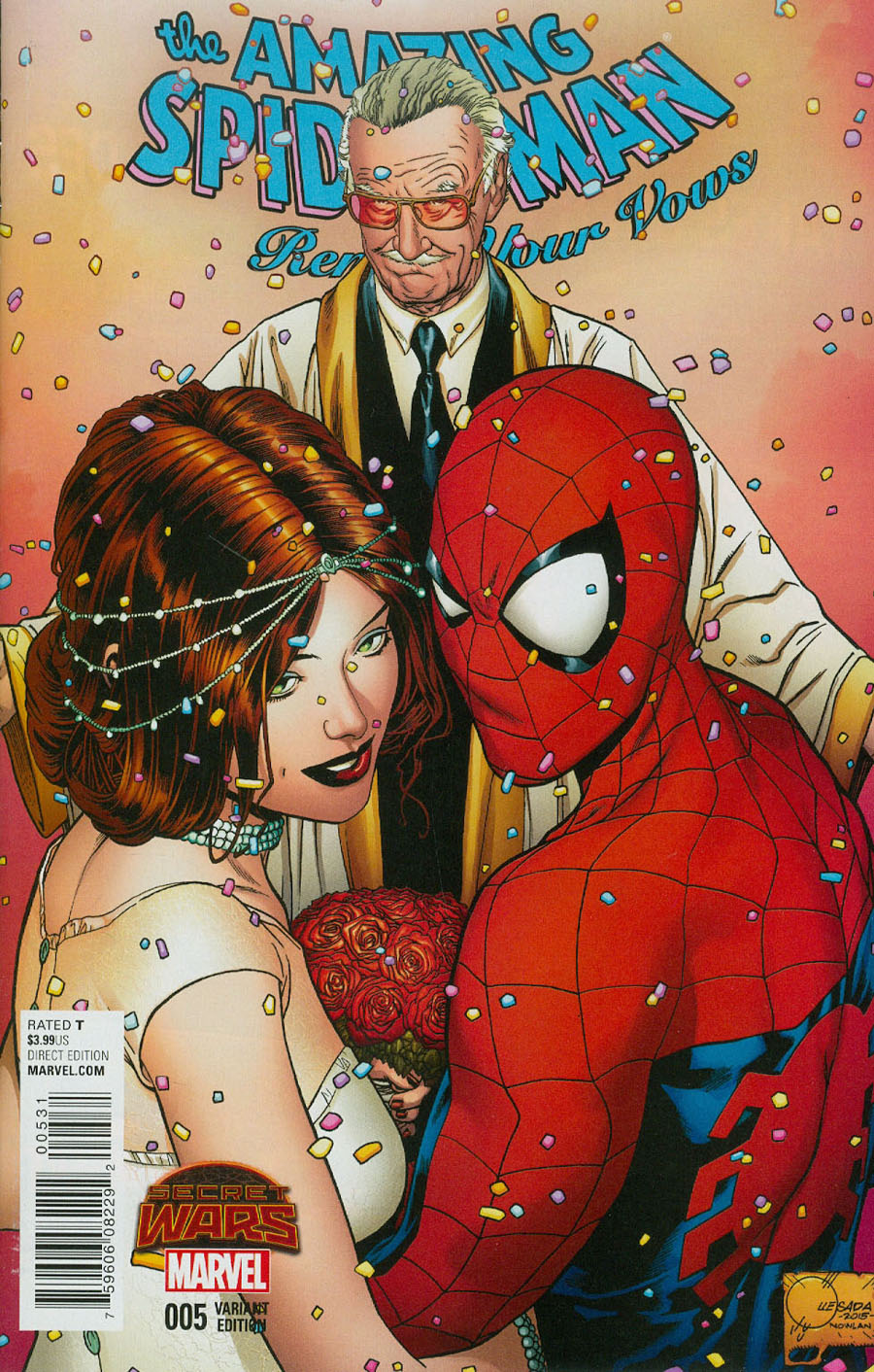 Amazing Spider-Man Renew Your Vows #5 Cover C Incentive Joe Quesada Color Variant A Cover (Secret Wars Warzones Tie-In)